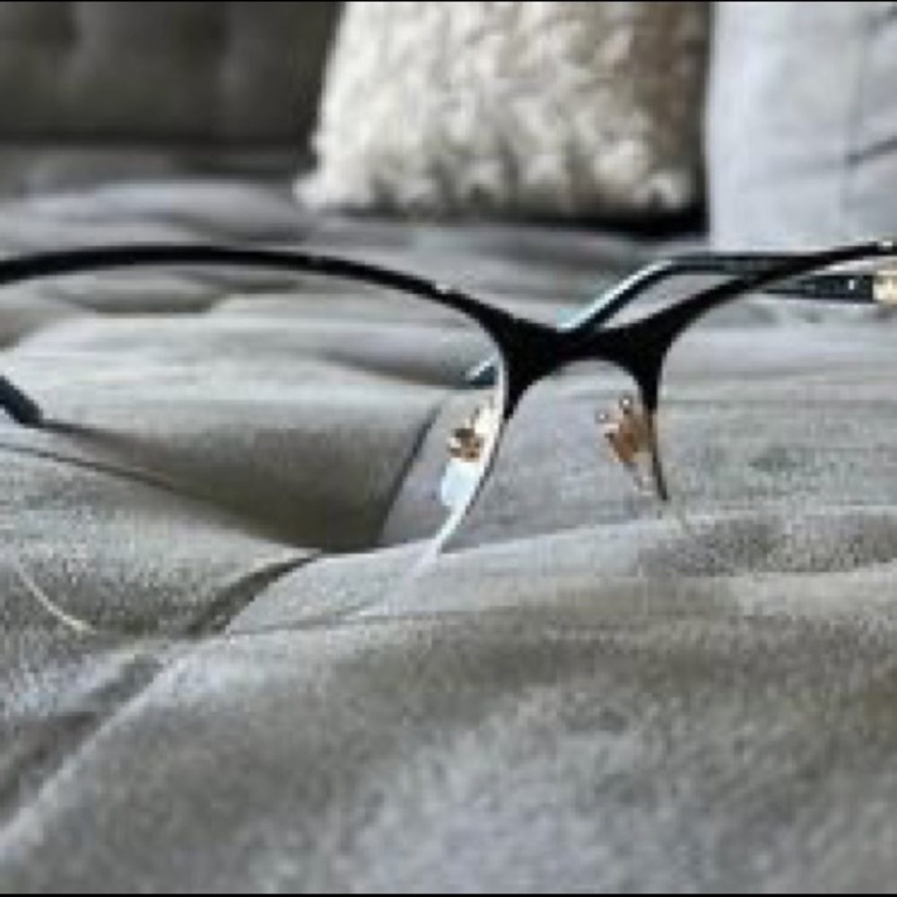 Versace semi rimless cat eyes